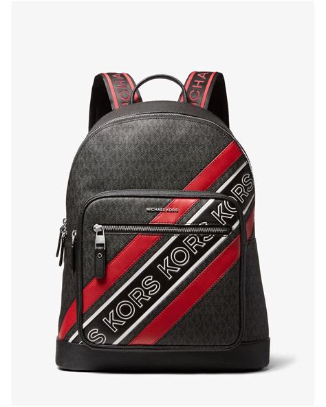 michael kors hudson logo stripe backpack|Hudson Logo Stripe Backpack .